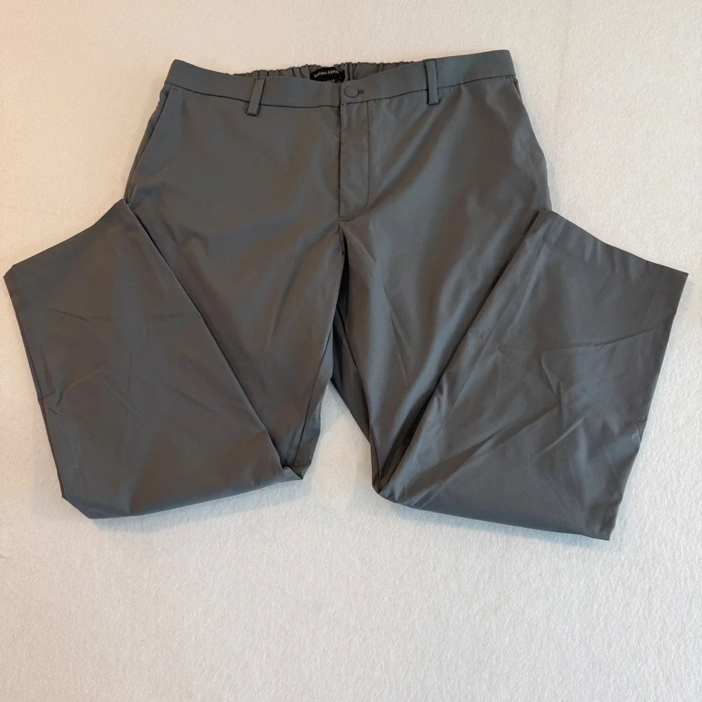 Banana Republic‎ Tech Chino Pants Performance Lightweight Mens 40x29 Grey